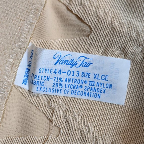Vanity Fair Vintage 1980's Beige Firm Control Panty Shorts - size XL NWT - Picture 10 of 11